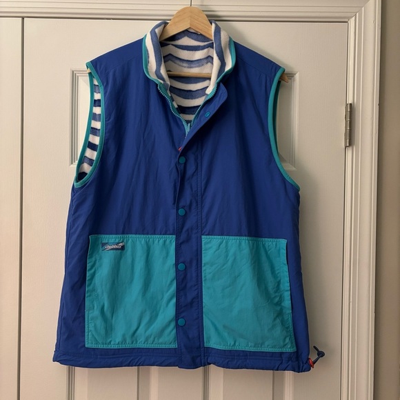 Chubbies 501 Reversible Fleece Sherpa Vest L Outdoor Camping Retro 90s Y2K Hike - Picture 1 of 10
